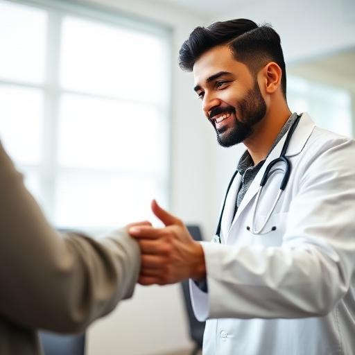 Greeting new patient